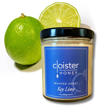 Cloister Honey Whipped Honey - Key Lime (9 oz) | Hand Crafted | Raw Artisan Honey | 100% Pure, Raw & Unfiltered | All Natural | 