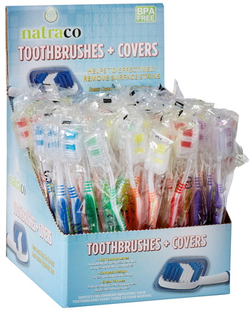 Bulk Toothbrush Pack With Hygienic Covers  Premium Quality Individually Wrapped Colorful Tooth Brushes  Medium Soft Bristles Per