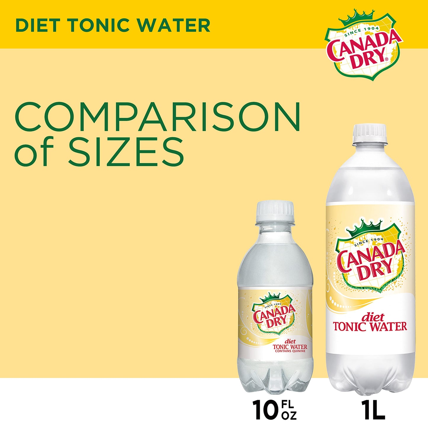 Canada Dry Diet Tonic Water, 33.8 Fl Oz, Pack of 15, Model 078000149456