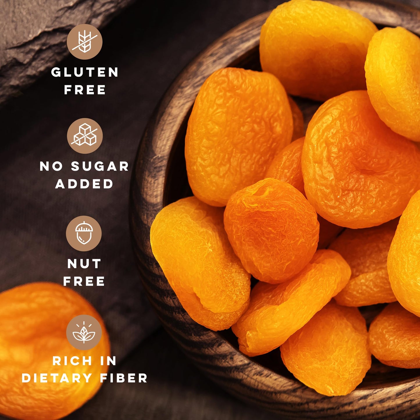 Biomey Big Size Dried Turkish Apricots 2 LB - No Added Sugar - Vegan - Non-GMO - Superfood  Healthy Snack - Great Source of Potassium & Fiber - Gluten Free  Kosher and Vegan