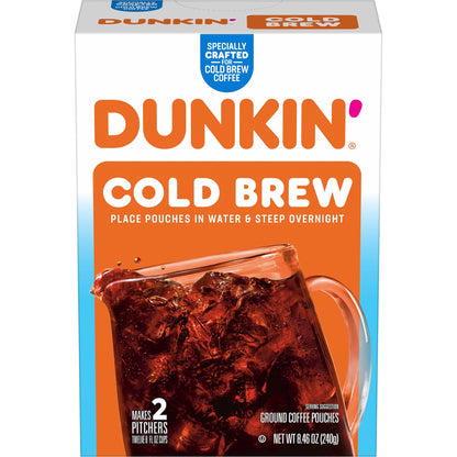 Dunkin Cold Brew Ground Coffee Packs, 8.46 Ounce (Pack of 1)