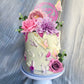 20 Pcs Flower Cake Toppers Butterfly Cake Decorations Happy Birthday Cake Toppers With Pink Purple Flowers Eucalyptus Butterflie