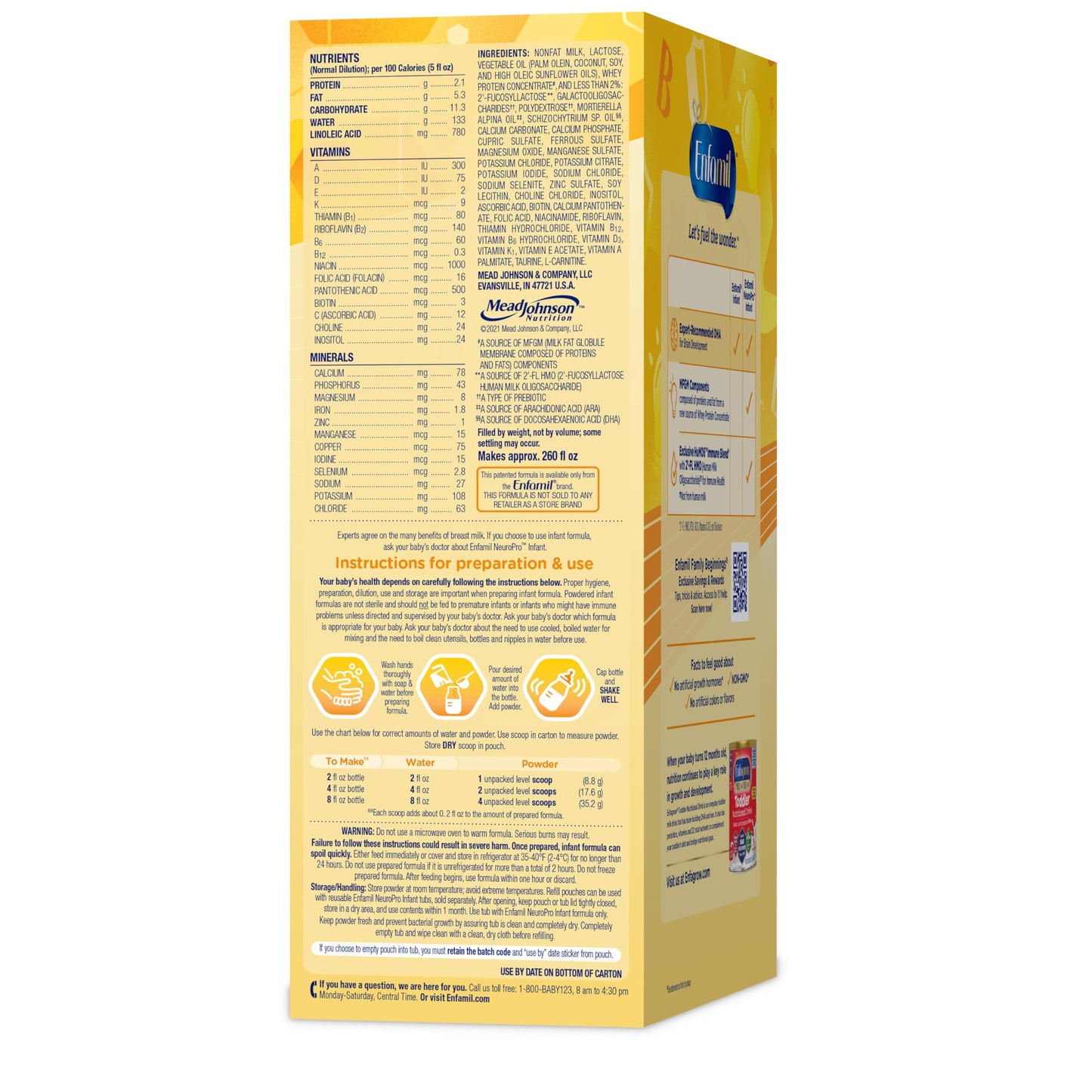 Enfamil Neuropro Baby Formula, Mfgm* 5-Year Benefit, Expert-Recommended Brain-Building Omega-3 Dha, Limited Availability Immune Supporting Humo6 Blend, Infant Formula Powder, Baby Milk, 36.4 Oz (Pack Of 4)