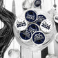 Navy Blue Graduation Party Stickers For Kisses Candy, Chocolate Drops, 2025 Grad Party Favors - 180 Count