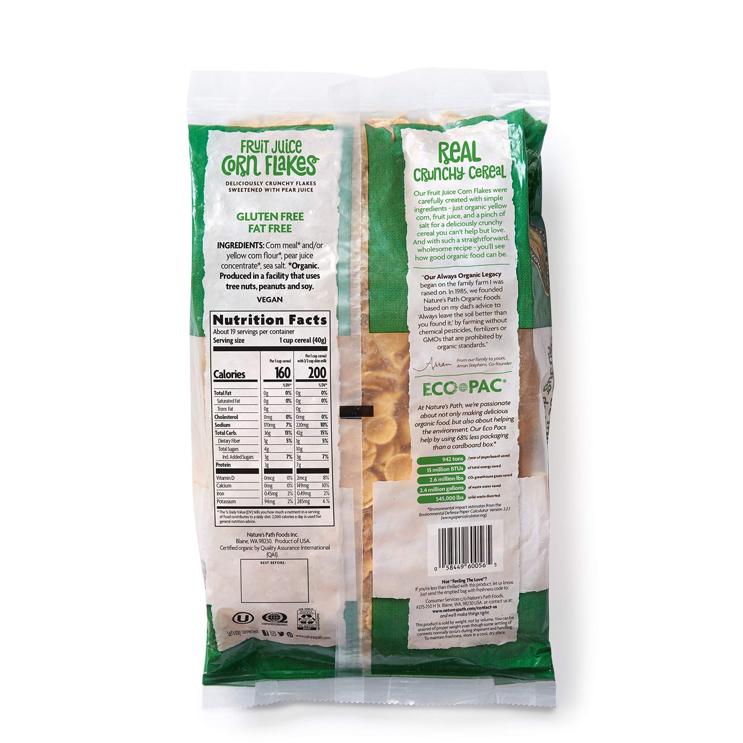 Nature'S Path Organic Corn Flakes Cereal - Fruit Juice Sweetened - Case Of 6 - 26.4 Oz.(D0102Hh3Aqy.)
