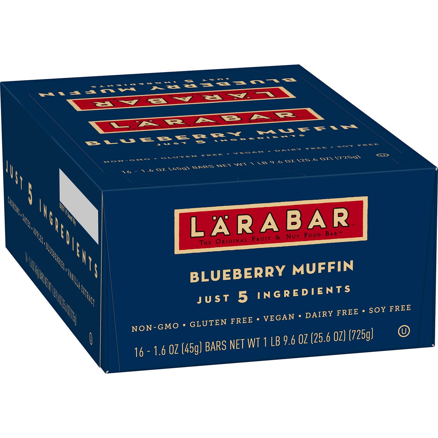 Larabar Cherry Pie (16 Ct) and Larabar Blueberry Muffin (16 Ct) Gluten Free Vegan Fruit & Nut Bars