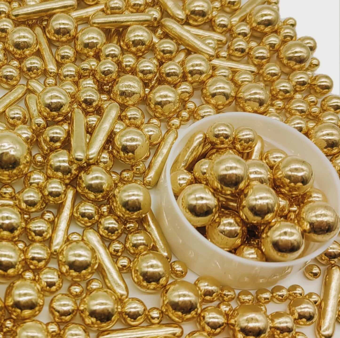Super Gold Sprinkles Candy Mix Size Edible Pearls Cake Decorations Cupcake Toppers Cookie Decorating Perfect For Wedding Party V