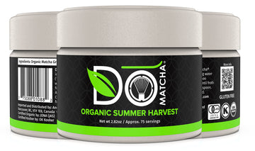 Domatcha, Organic Summer Harvest Matcha Powder, Authentic Japanese Green Tea, Latte Grade, 2.82 Oz