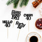 Gyufise 24 Pack Black 40Th Birthday Cupcake Toppers Glitter Forty Hello 40 Straight Outta 1983 Cupcake Picks For Cheers To 40 Bi