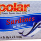 MW Polar Foods Sardines in Water, 3-Ounce (Pack of 24)