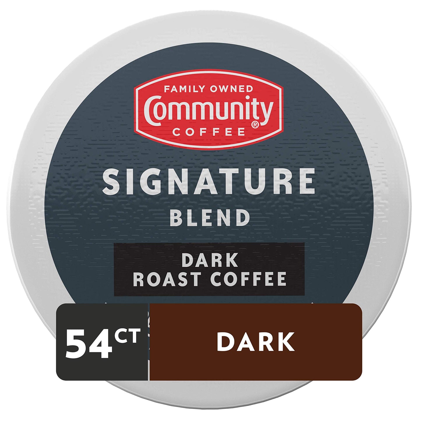 Community Coffee Dark Roast Coffee Pods, Compatible with Keurig 2.0, 54 Count, Red