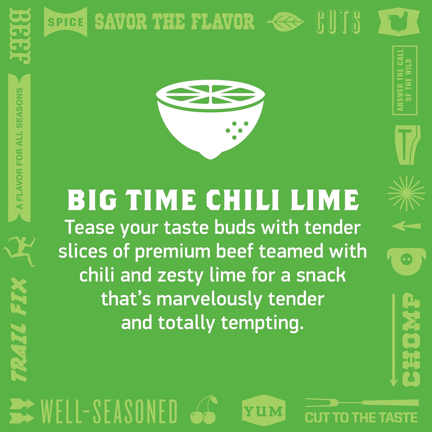 Krave Chili Lime Beef Jerky 8 Pack | Premium Chef Crafted Meat Cuts With Unique Flavors And No Msg | High Protein, Gluten Free | Pack Of 8 2.7Oz Bags
