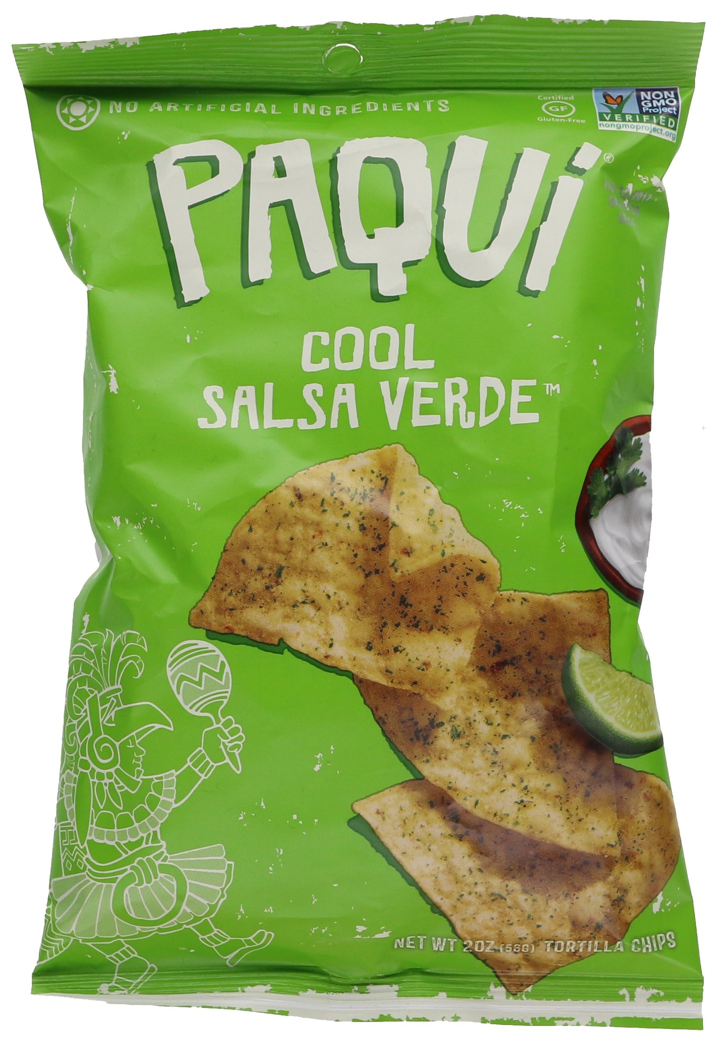 Paqui Tortilla Chips, Very Verde Good, 2 Oz