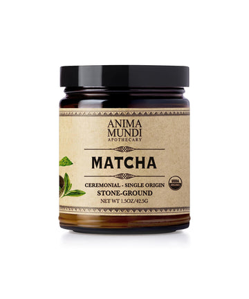 Anima Mundi Apothecary Matcha Powder - Japanese Single-Origin & Stone-Ground - Certified Organic, Ceremonial Grade Matcha - Smal