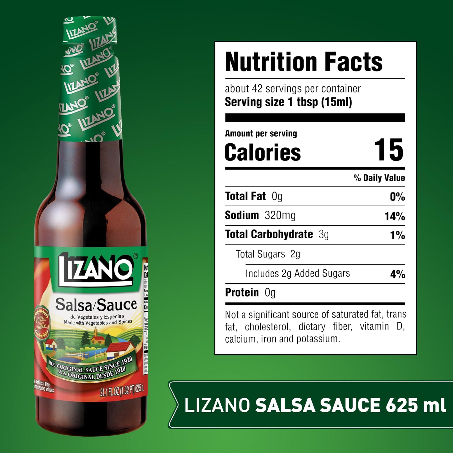 Lizano Salsa Sauce with Vegetables and Spices - 21.1 fl oz - Authentic Brown Costa Rican Flavor - Perfect for Cooking and Dipping
