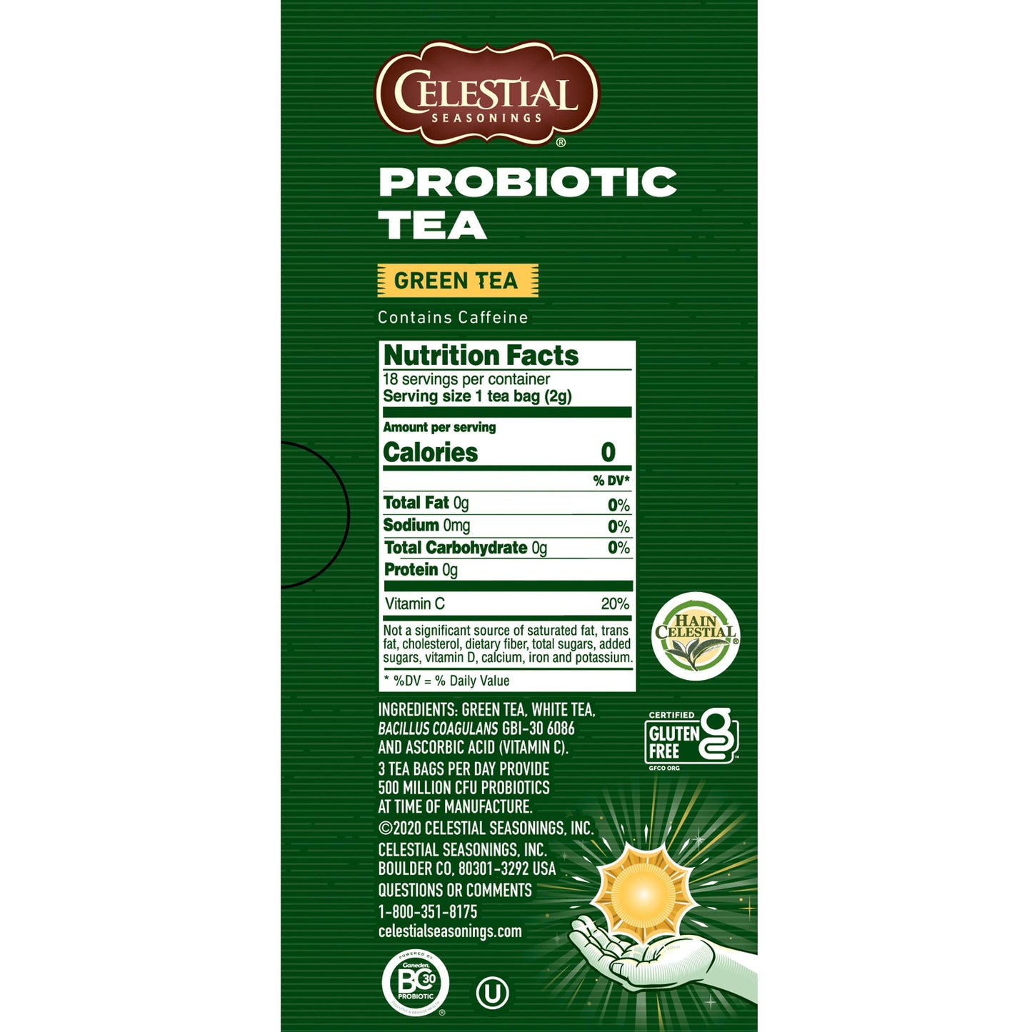 CS TEA PROBIOTIC GREEN ( 6 X 18 BAG  )