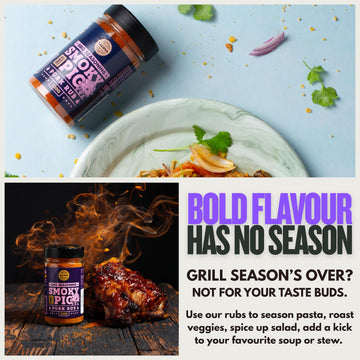 SALDVA Smoky Pig BBQ Pork Rub - 100% Natural Seasoning - 220g (7.76 oz) Large Jar