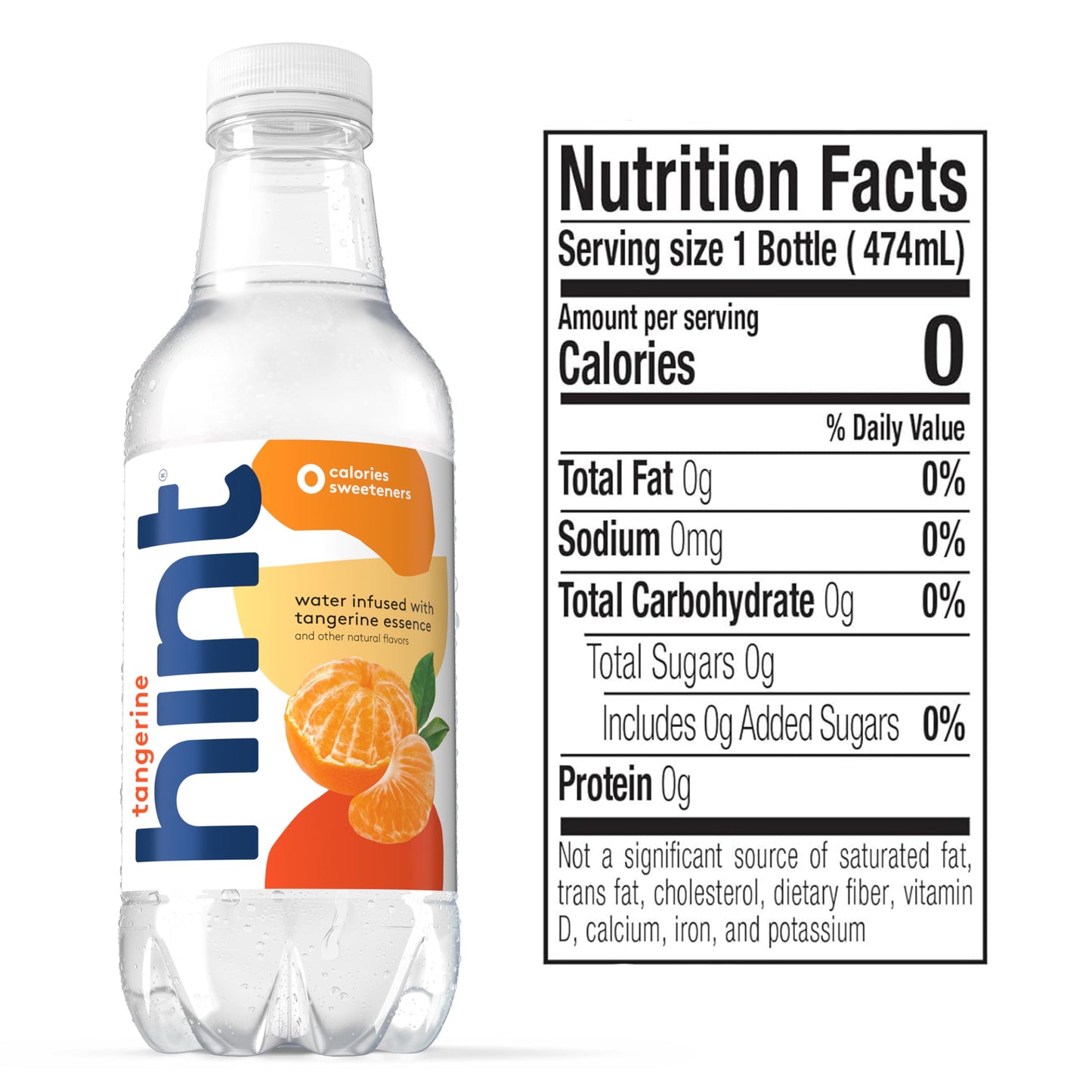 Hint Fruit-Infused Bottled Water, Tangerine - Sugar Free Flavored Water With Zero Calories, Naturally Flavored, And No Artificia