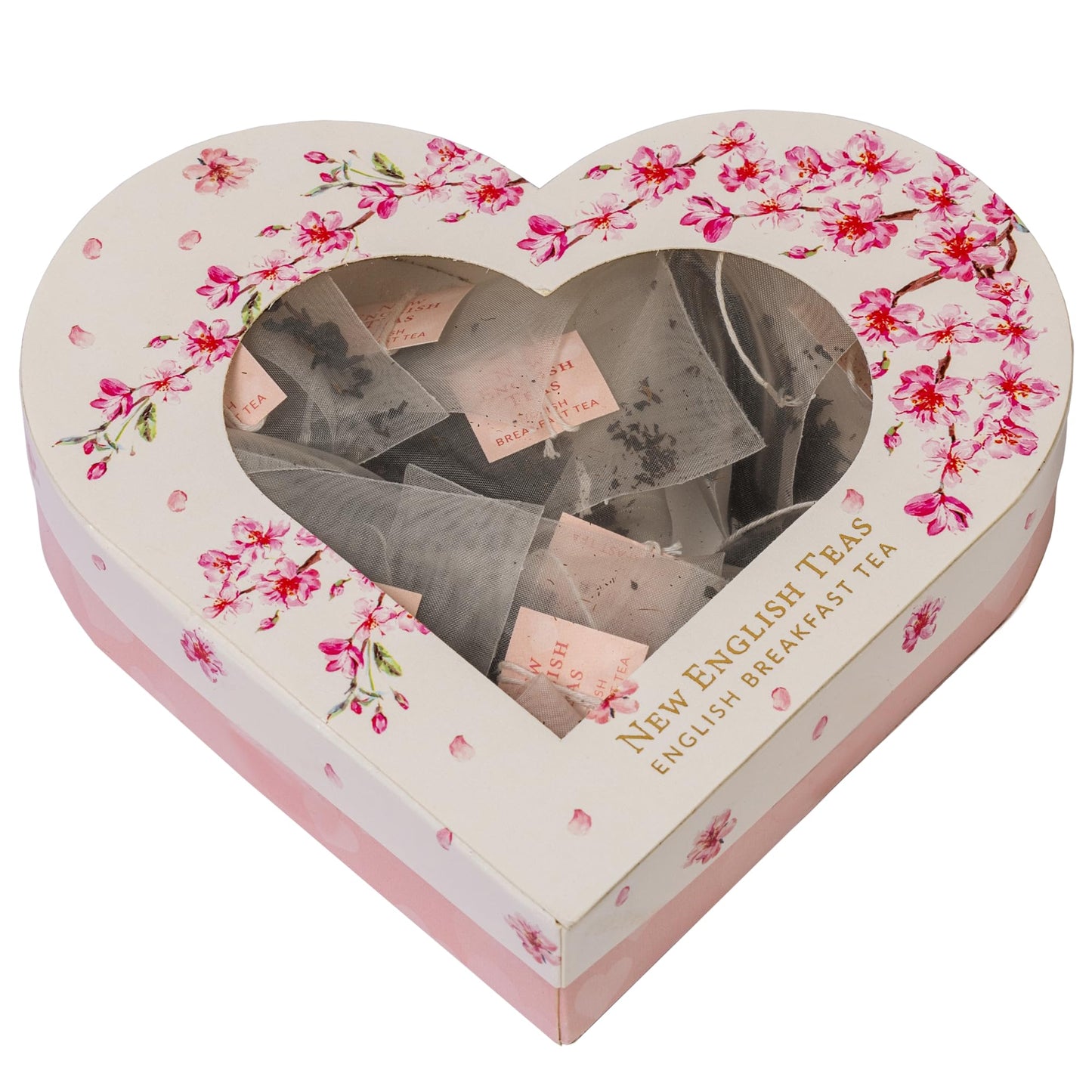 New English Teas Heart Shaped Tea Box Gift With 10 Premium English Breakfast Teabags