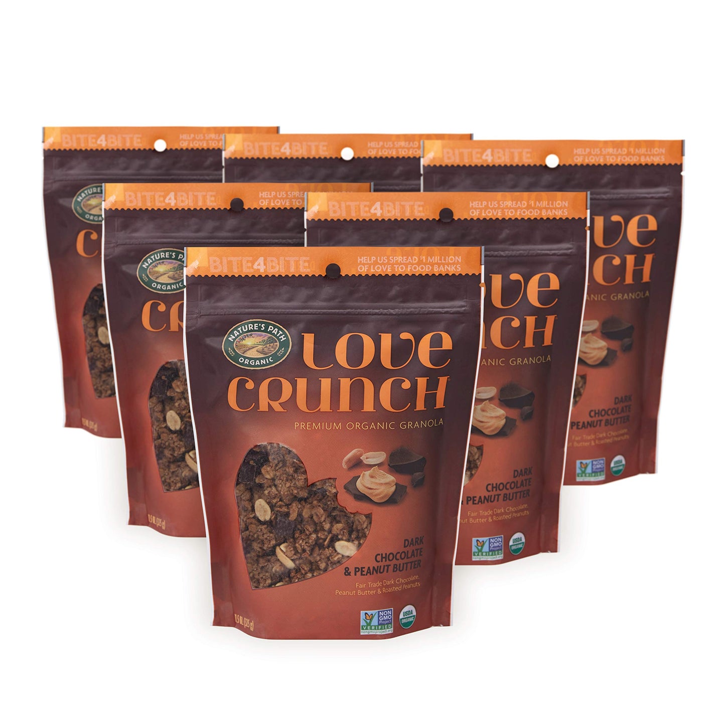 Love Crunch Organic Dark Chocolate And Peanut Butter Granola, Non-Gmo, Fair Trade, By Nature'S Path, 11.5 Ounce (Pack Of 6)