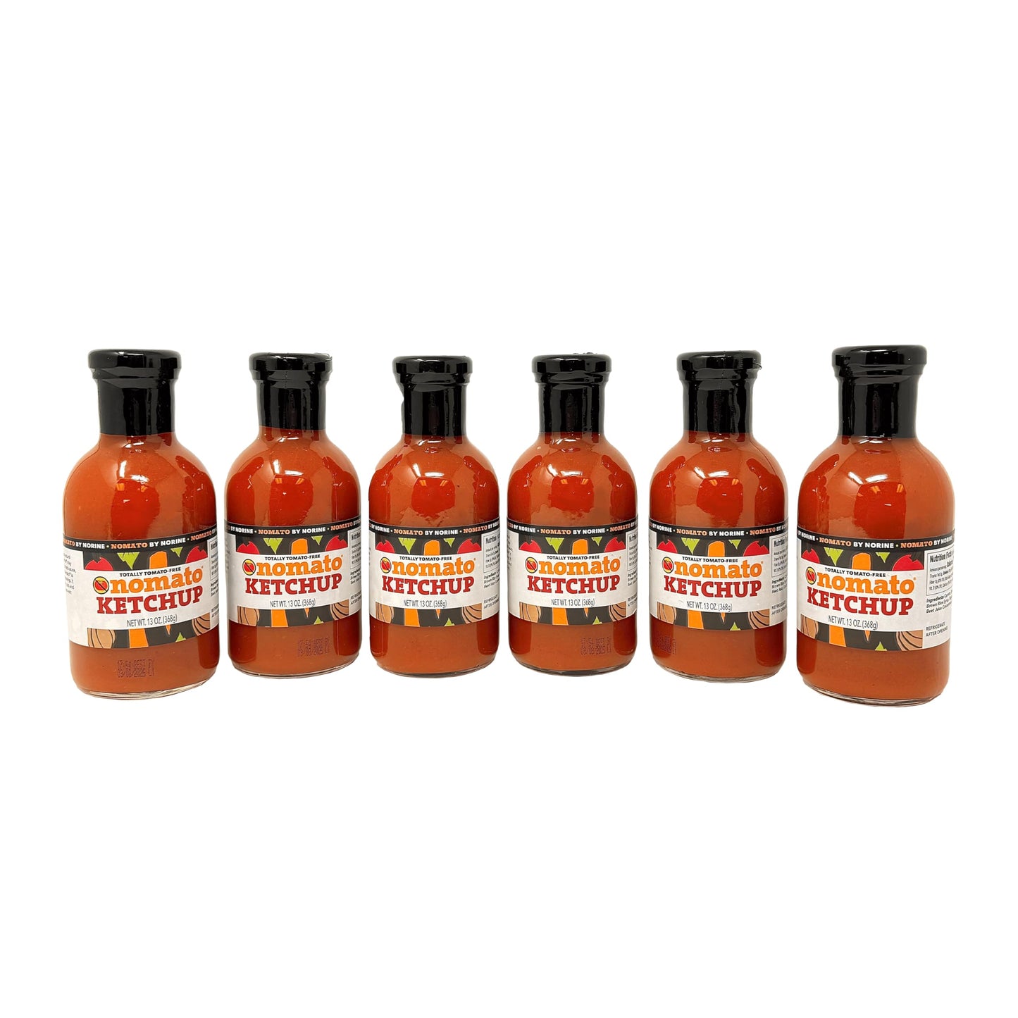 Nomato - 6 Pack of Original Tomato Free Ketchup Sauce (13 oz) - Tomato Free, Gluten Free, Nut Free and Dairy Free (Ketchup, 6 Pa