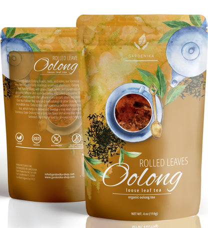 Gardenika Oolong Tea, Loose Leaf, Organic, KSA Kosher - 4 oz (1 Pack)
