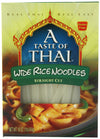 A Taste of Thai Fettuccine Rice Noodles (Straight Cut)| Restaurant-Quality Thai Flavor in Minutes | Vegan, Gluten-Free,Wheat Free, Non-GMO| Perfect for Stir-Fries, Soup & Asian Dishes 16 oz, Pack of 6
