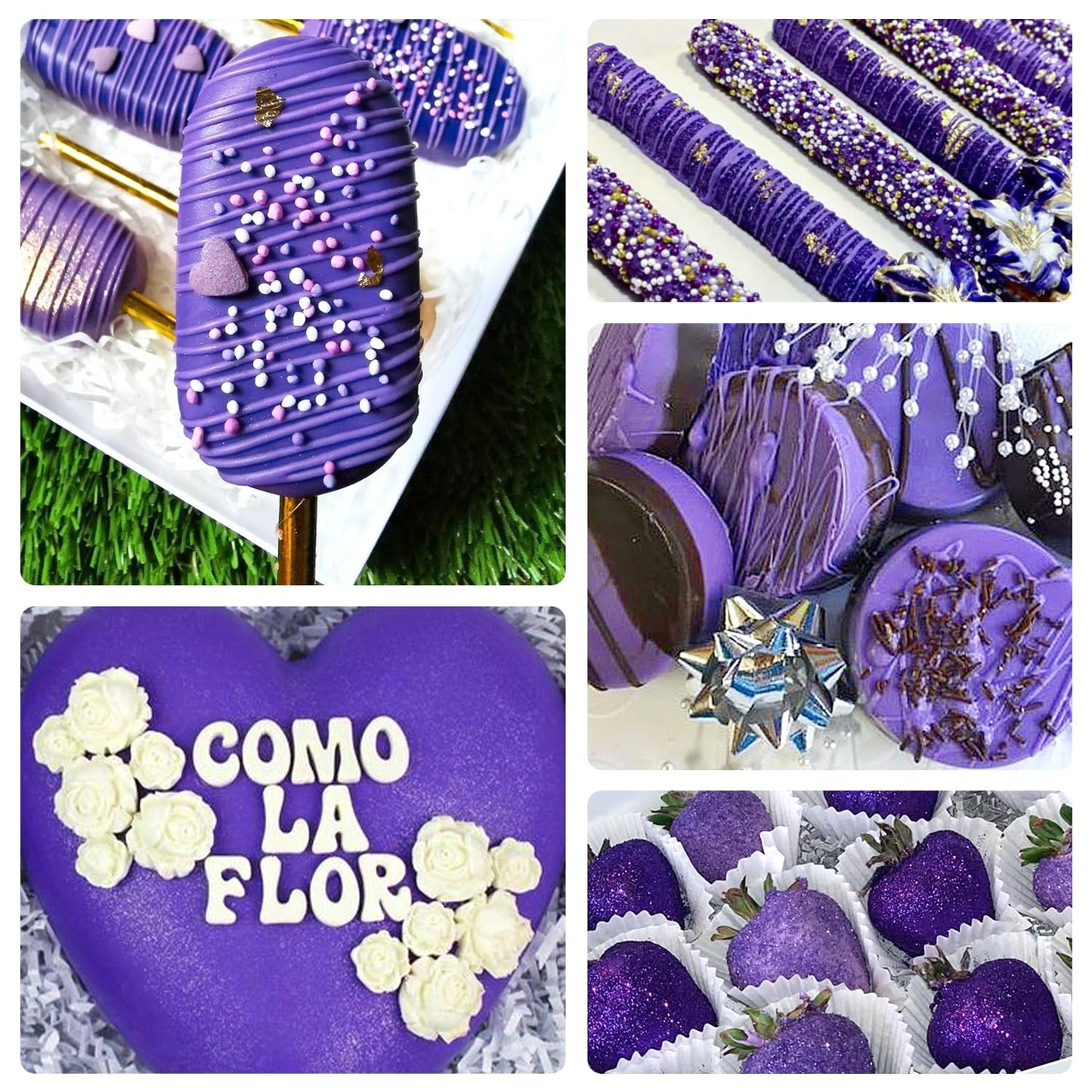 Violet Oil Based Food Coloring For Chocolate, Candy Melts, Donuts, Strawberries, Frosting, Cake, Professional Edible Oil Chocola