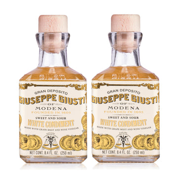 Giusti White Balsamic Vinegar Dressing, 8.45 fl oz (Pack of 2), Balsamic Vinegar of Modena yellow, Model 3817