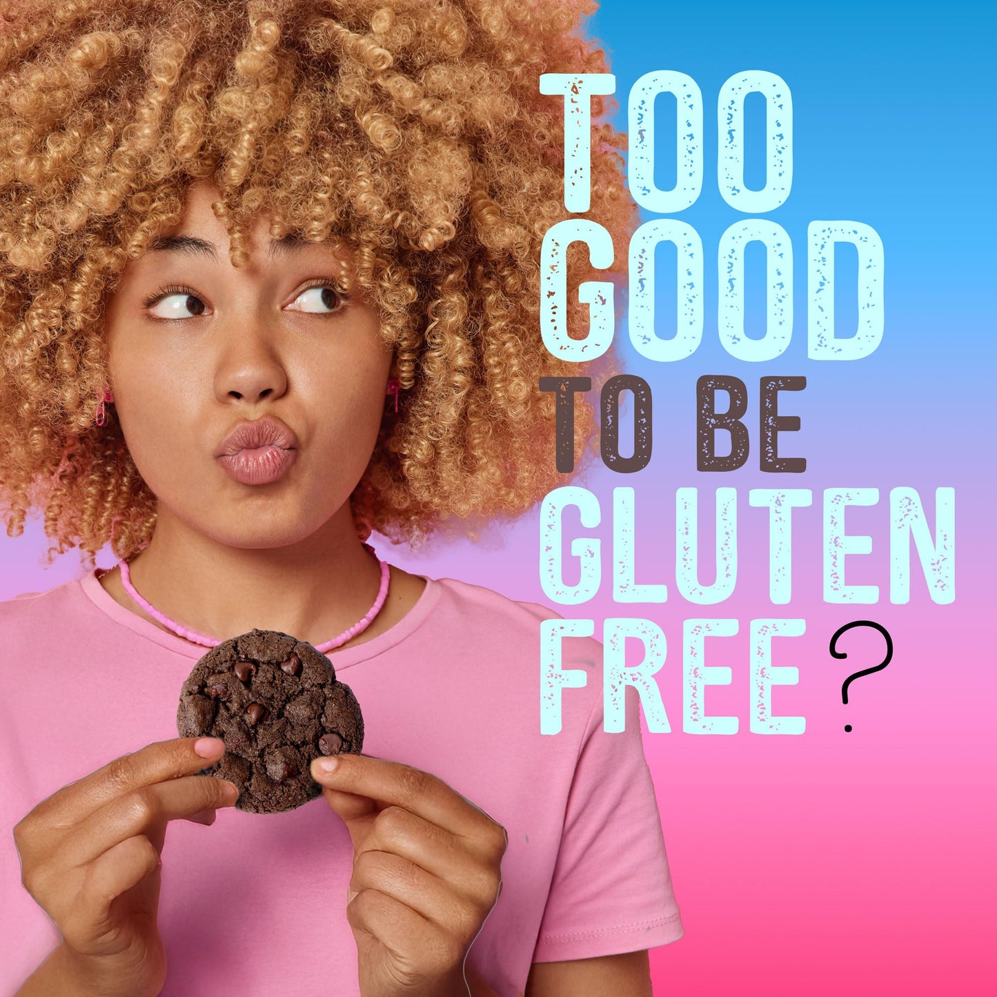 Mightylicious Vegan Double Dutch Chocolate Chip Cookies – Gluten-Free, Allergen Friendly – 6.5 Oz (3 Pack) – Brown