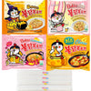 Munchmo Buldak Ramen Variety 4 Packs - 4 Flavor Cheesy Variety Pack - Hot Spicy Chicken Carbonara, Cream Carbonara, Quattro Chee