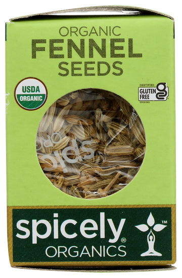 Spicely Organic Fennel Seeds 0.3 Oz Certified Gluten Free