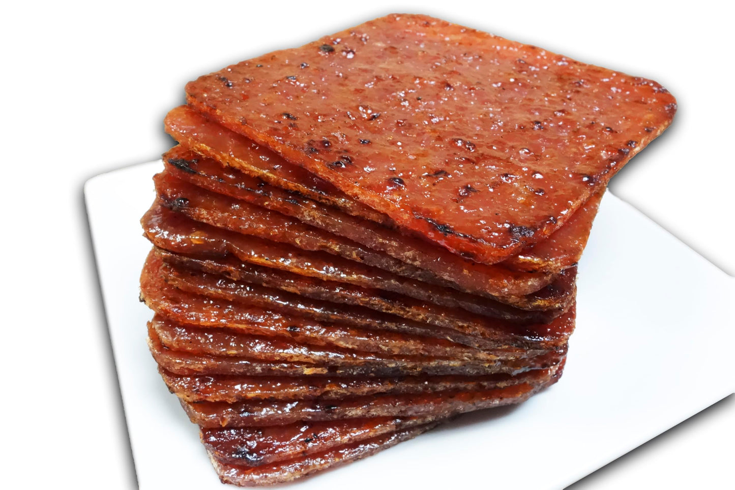 Singapores Famous Street Snack - Fire-Grilled Tender Pork Jerky (Original Flavor - Square Shaped, 8 Oz)  Grilled Fresh & Shipped