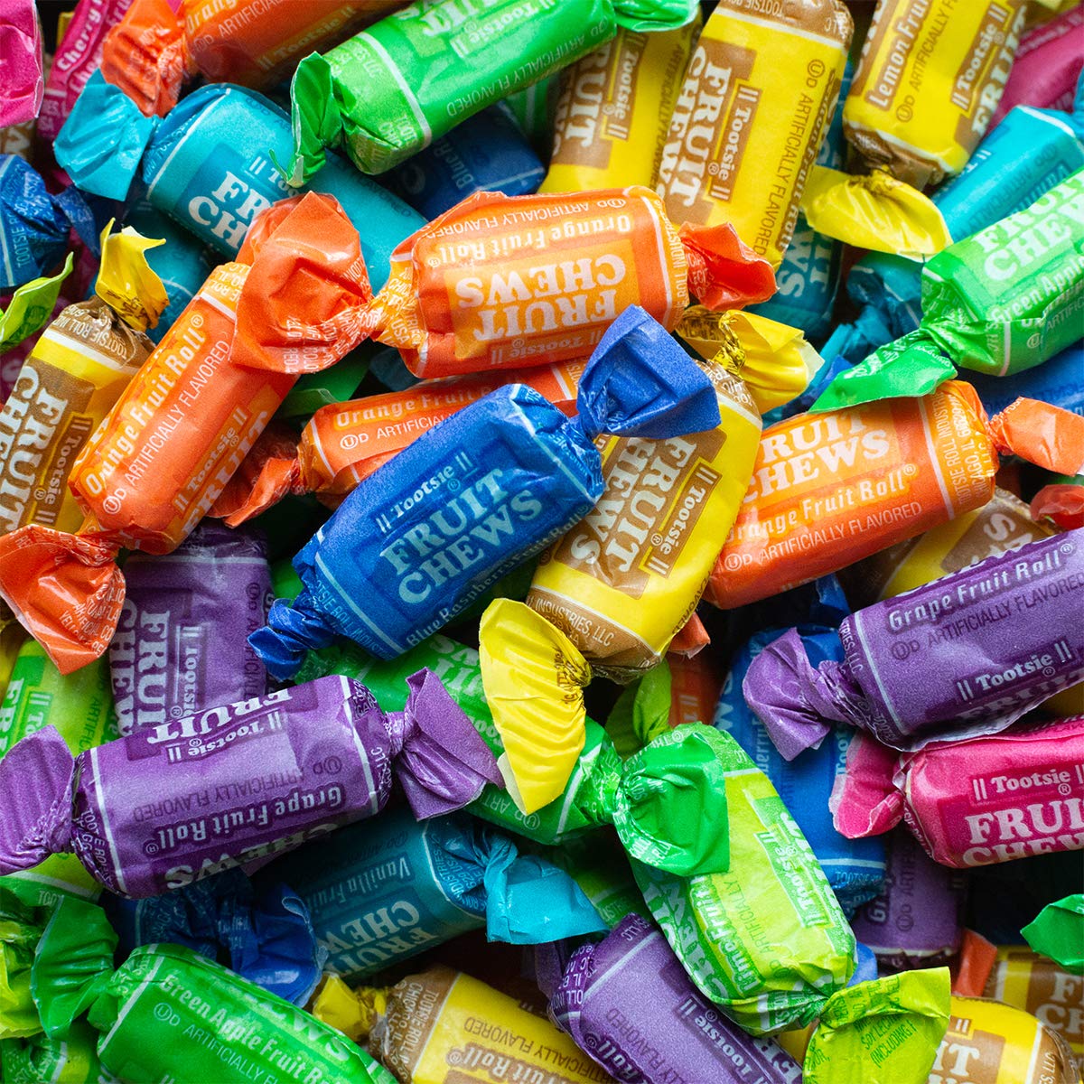 Tootsie Roll Fruit Chews Mega Mix - 8 Flavors, 4 lb Bag, Gluten-Free, Multicolor, 275 Pieces