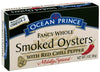 Crown Prince Smoked Oysters with Red Chili Pepper, 3 Ounce Cans, Pack of 18