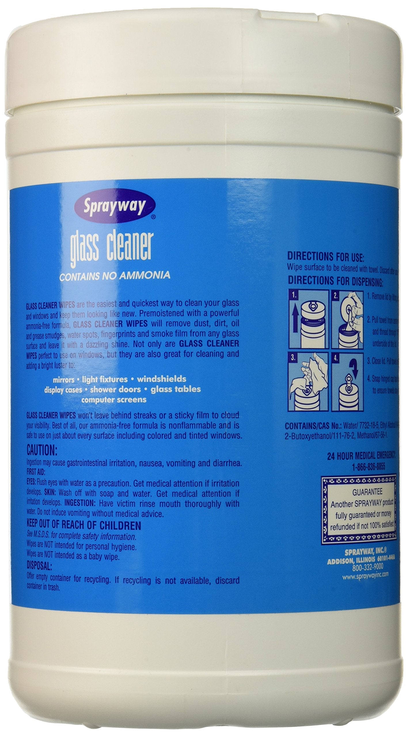 Glass Cleaner Wipes (10' X 12', 40 Wipes)