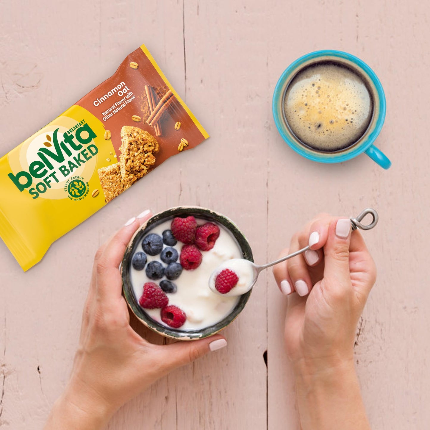 Belvita Soft Baked Cinnamon Oat Breakfast Biscuits, Chewy Breakfast Bars, 5 Packs (1 Biscuit Per Pack)