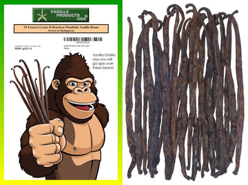 Vanilla Products USA Madagascar Bourbon Planifolia Grade B Vanilla Beans - 25 Count Pack