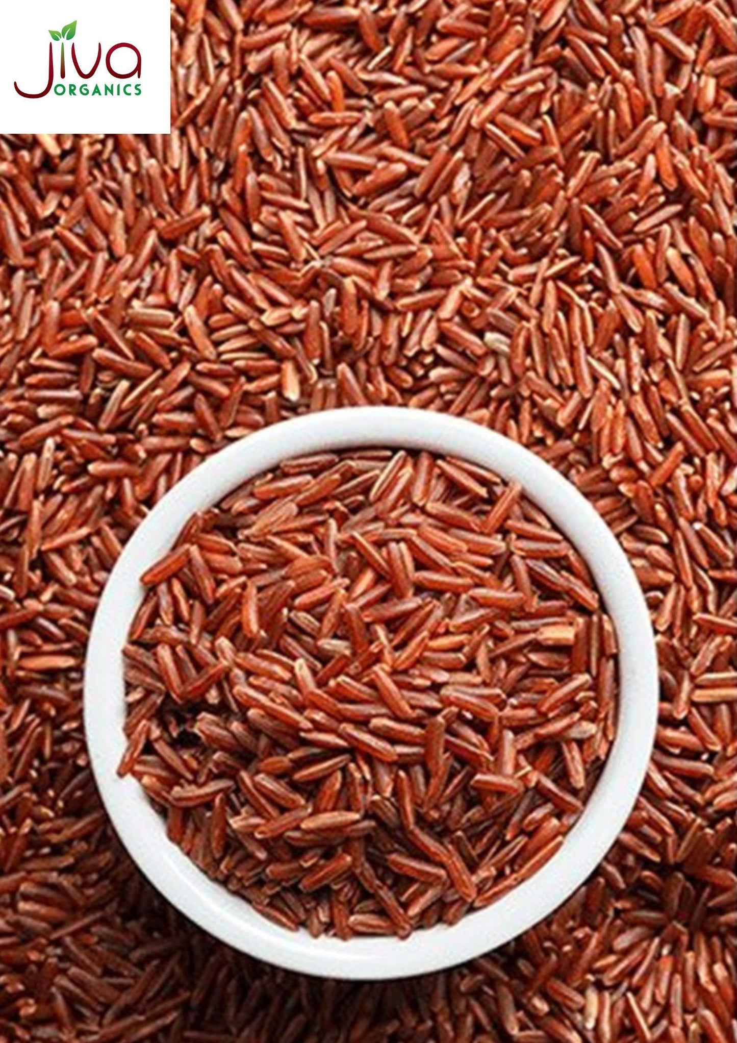 Jiva Organics Organic Red Rice 10 Pounds Bulk Bag From India - 100% Natural & Non-Gmo