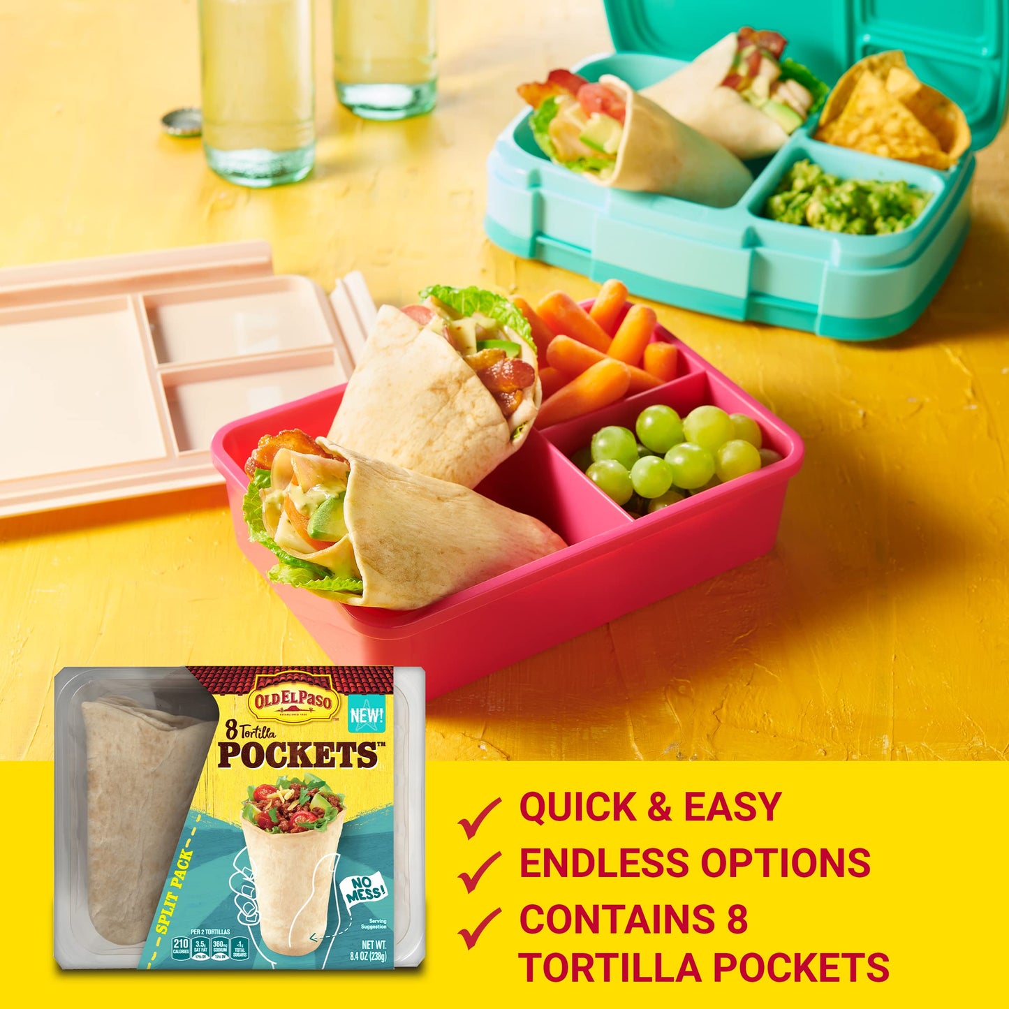 Old El Paso Tortilla Pockets, 8 Pockets, 8.4 Oz.