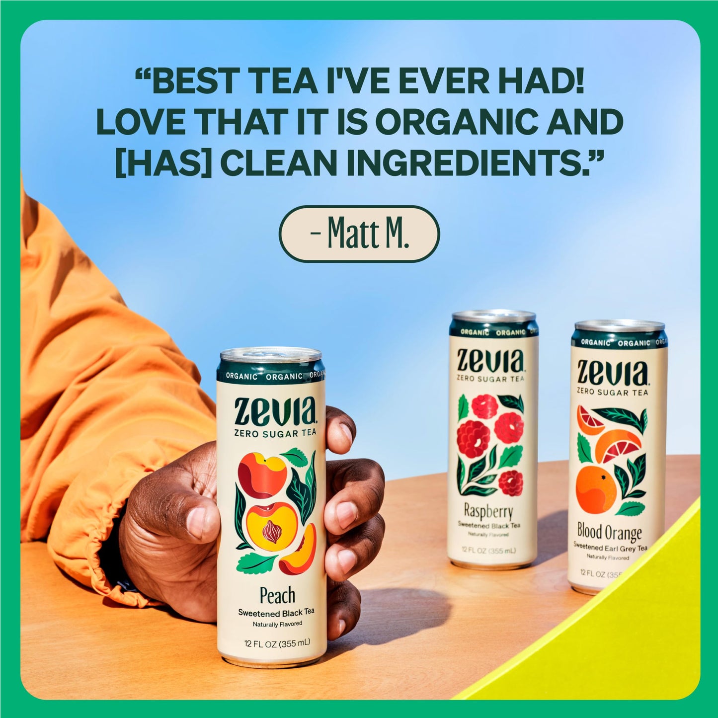 Zevia Organic Sugar Free Iced Tea, Black Tea Raspberry, 12 Ounce Cans (Pack Of 12)