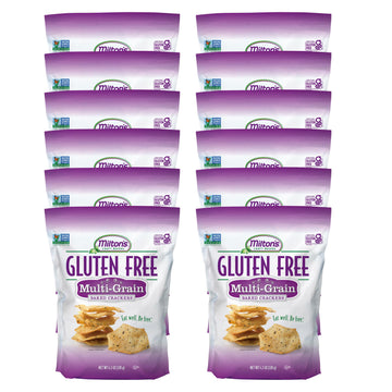 Milton'S Craft Bakers Gluten Free Multi-Grain Crackers - Baked Multigrain Crackers, Non-Gmo Project Verified, Kosher, Certified