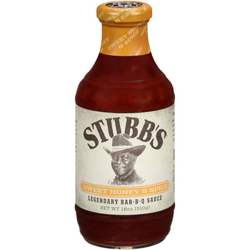 Stubbs Sweet Honey & Spice BBQ Sauce, 18 oz