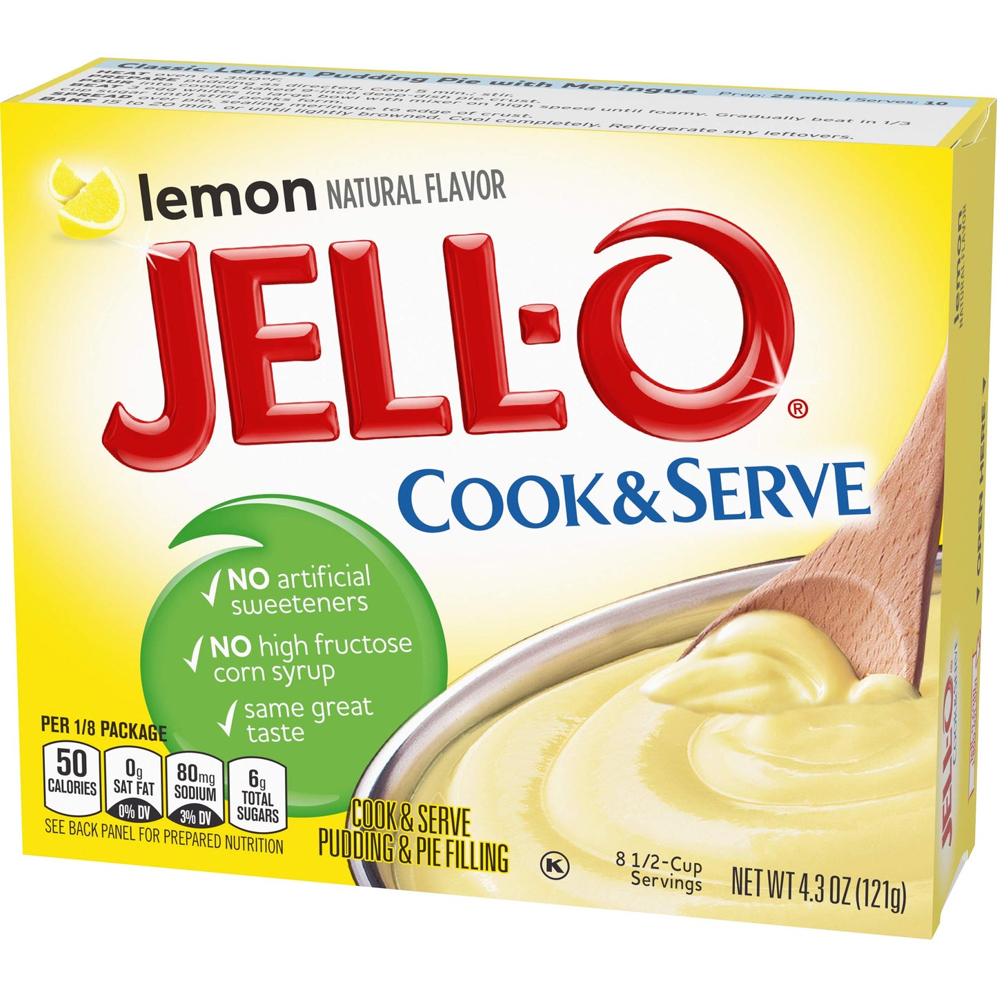 Jell-O Cook & Serve Lemon Pudding & Pie Filling (4.3 Oz Box)