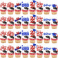 32Pcs Graduation Cupcake Toppers 2025 Red And Blue, Class Of 2025 Cupcake Toppers Graduation 2025 Food Picks For 2025 Party Cake