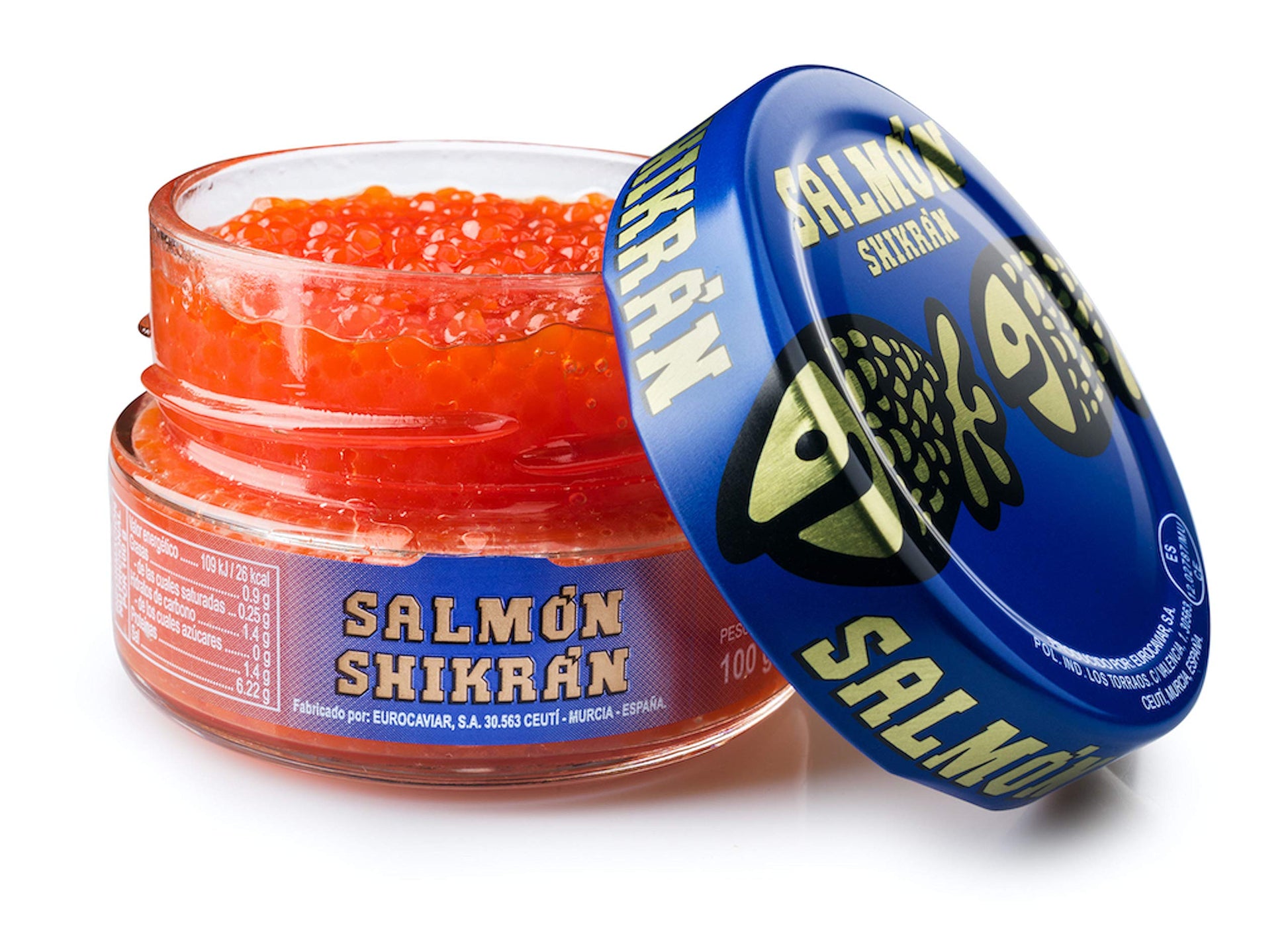 Eurocaviar - Shikran - Smoked Salmon Caviar Pearls 3.52 oz [100 g] [enhanced Caviar Alternative]