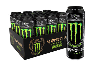 Monster Energy Import, Energy Drink, 18.6 Ounce (Pack Of 12)