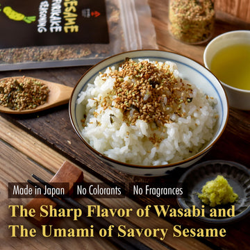 Japanese Wasabi Furikake Seasoning, Sesame-Soy Marinade, Wasabi Sharp Spicy And Umami, Delicious Flavor Of Various Foods, Made I