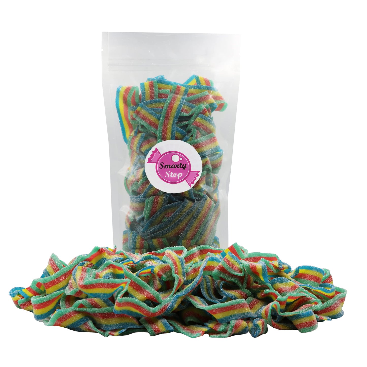 Smarty Stop All Flavor Sour Candy Belts (Rainbow, 1 Pound (Pack Of 1))