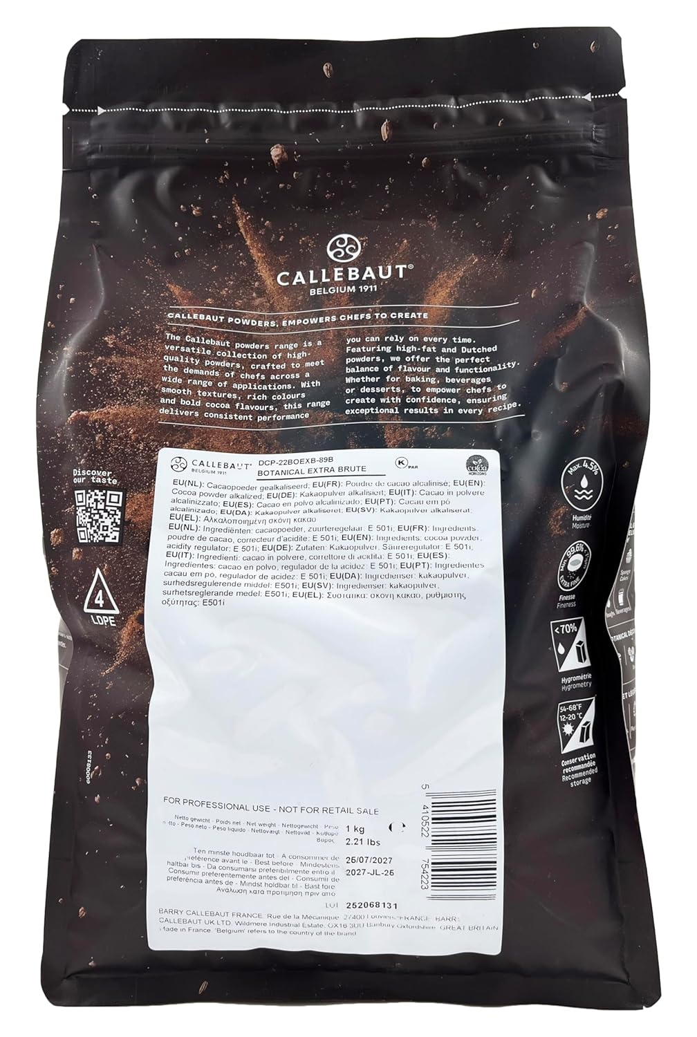 Callebaut Extra Brute Cocoa Powder - 1 kg